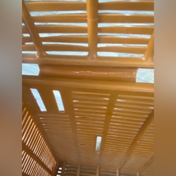 3/55$ Vintage Wicker Jaleau orange plastic fish basket made in Canada - Picture 4 of 15